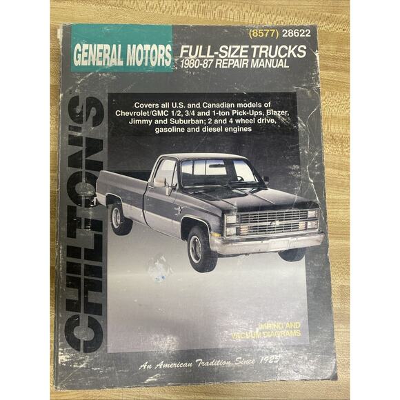 Chilton's Repair Manual 8577 for Chevrolet GMC Full Size Trucks 80 - 87 - Picture 1 of 8